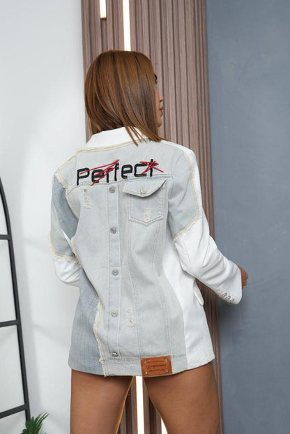 Women’s Blazer-Style Dress – Modern Mixed Design