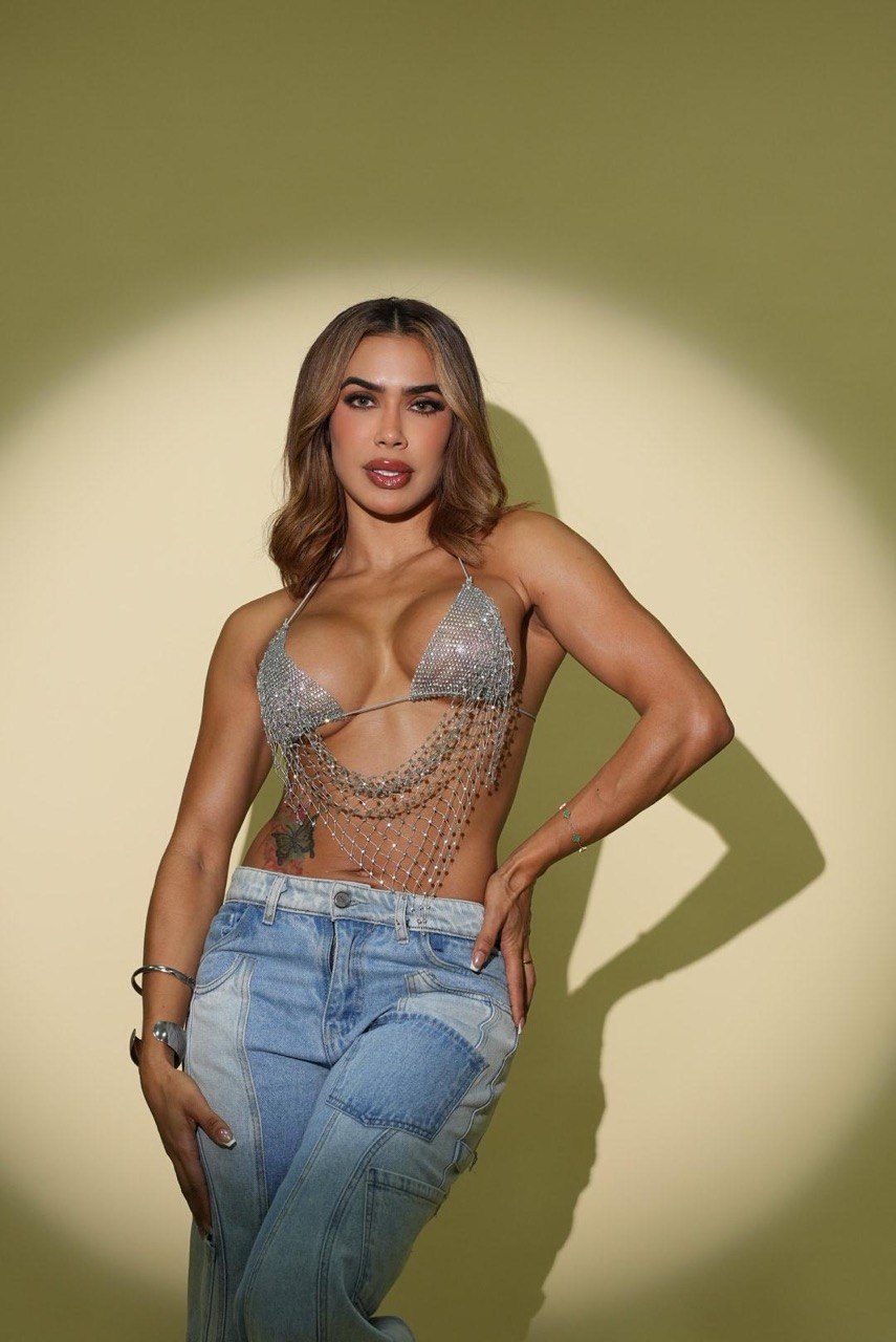 Rhinestone Chain Halter Top